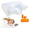 Zoefun Cuscino Anti Apnea Notturna, Cuscino Per Apnee Notturne, Cuscino Cervicale Ergonomico In Memory Foam, Supporto Cuscino Ortopedico Ergonomico Per Apnea Del Sonno (Bianco)