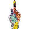 Generic Scultura Decorativa a Forma di Dito Medio, Design con Arte Graffiti, Multicolore, Decorazione Personalizzata per la Casa (Graffiti Multicolore)