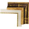 ITALIA CORNICI Maestri Artigiani - Cornice in legno da parete per Quadri tutte le misure, con Passepartout, Oro Argento Noce Azzurro (40 x 50 cm + passepartout, BRUCIATA-ORO)