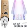 LASLUX 22x Profilo Alluminio per Strisce LED 2M (44mt) - Canalina per Striscia LED con Copertura Opaca - Dimensioni 26.7 X 10mm - Compatibile con Strisce LED fino a 16.7mm (U23-2M, 22)