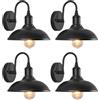 Moddeny 4 Pezzi Lampada da Parete per Esterni a Collo di Cigno - Luci da Garage in Ferro Vintage 10 in, Impermeabile per Portico
