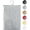 IlGruppone Tenda A Fili Stringhe Anti Mosche Insetti Finestre Porta Finestra Elegante Tinta Unita con Asola Passante per Inserimento di Bastoni Zanzariera Adattabile con Forbici - Grigio - 100x200 cm