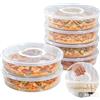 Generic Contenitore rotondo con coperchio e manici, con 2 scomparti, con coperchio e manici, coperchio ermetico, senza BPA, per torte e prodotti da pasticceria