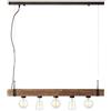 Brilliant lampada lampada a sospensione Woodhill 5 luci antico / nero | 5x A60, E27, 30W, gf lampade normali non specificate | Regolabile in altezza | Adatto per lampade a LED