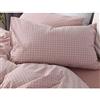 Chenso Coppia di federe casalinghe in tessuto di puro cotone, facili da pulire, lavabili in lavatrice-60 cm x 90 cm_Rosa