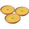 Horeca Candles - Candele alla Citronella da Esterno - Set da 3 Fiaccole in Coccio di Terracotta - Durata 8 Ore - Padella Romana da Giardino, Balcone, Picnic, Campeggio