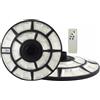 K2 STORE - Lampione Solare Stradale 1200W Con Luce Bianco Fredda 6500K Forma Ufo Cerchio Con Telecomando Faro Da Esterno Impermeabile IP67 Crepuscolare