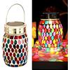 Fencelly Luci solari decorative per esterni, lanterne da appendere, impermeabili, a mosaico, lampada da tavolo per patio, giardino, feste, decorazioni esterne