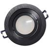 Trano Faretto da incasso a LED Nero - rotondo 5W bianco neutro 12V piatto - Faretto da incasso MR16 orientabile - Foro da trapano da 75-85mm da incasso - Soffitti Spot - Faretto da incasso