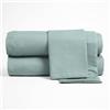 Corredocasa Lenzuola Completo Letto in Percalle, Made in Italy - 100% Cotone Percalle - Set Lenzuolo Sotto con Angoli, Sopra e 2 Federe Eleganti (Menta, Una piazza e mezza)