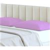 Biancaluna coppia federe cuscini letto Tinta Unita 100% Cotone MADE IN ITALY; - SET DUE PEZZI - Colore: (Lilla)