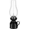 Alipis Lampada Da Tavolo Vintage Senza - Lampada A Cherosene A Led Lanterna A Olio Retrò Decorativa Per Camera Da Letto/Soggiorno (Nera 7 23X1 97X1 97 Pollici)