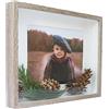 BD ART 3D Box Cornice per Foto 28x35 cm Profonda 3 cm Cornice Foto con Foglio Plexiglass Trasparente - Bianco Passe-partout 20x25 tartufo Decorazioni Fai da Te