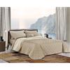 Clara Home Milano CLARA HOME Copriletto Una Piazza e Mezza Estivo Double Face Panna/Tortora, Trapuntino in Velluto Soffice Manopesca, Colori Luminosi, Ideale Autunno Primavera, Made in Italy
