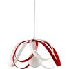 LEOLUX Fiocco. Lampadario a sospensione moderno, per cameretta bambini, camera da letto, soggiorno, altezza regolabile e facile da montare al soffitto. Lampadario bianco e rosso.