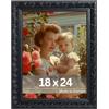 Victor Rubens Cornice portafoto, 18 x 24 cm, nero, telaio: 30 x 20 mm, con vero vetro, stile barocco vintage