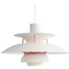 MOLOURK PH5 Nordica lampada a sospensione Cucina, Lampadario da ristorante in alluminio, regolabile in altezza, E27, moderna creativa Lampada a soffitto per loft, bar, soggiorno, camera da letto (A,40CM)