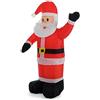Bakaji Babbo Natale Gonfiabile Verticale Autogonfiabile Grande Altezza 120 cm Con Illuminazione a LED e Kit Fissaggio Per Esterno Protezione IP44 Addobbo e Decorazione Natalizia
