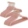 Baroni Home Grucce Velluto 50 pezzi, Grucce Appendiabiti 44,5 cm, Salvaspazio con Superfice Antiscivolo Design, Capacità di Carico Elevata, per Cappotti Camicie Vestiti, Rosa Cipria