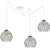 Light Home LH Light-Home Spider Crystal Lampadario a Sospensione - Lampadario Ragno per Soggiorno Camera da Letto e Cucina - Lampade a Sospensione in Vetro con Paralume Moderno - 3 Luce - E27 - Cromo
