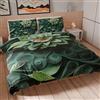 PETTI Artigiani Italiani - Set Copripiumino Matrimoniale Maxi 260x240 cm (2 Federe 50x80 cm Incluse), Parure Copripiumino Microfibra con Stampa Digitale Floreale 05 22 - Made in Italy