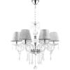EFPD Pendente moderno in cristallo per sala da pranzo, cottage, camera da letto, soggiorno, richiede 6 lampadine E14, diametro 60cm x altezza 60cm