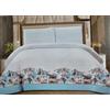 Corredocasa Completo Letto Lenzuola in Pile Coral Soffice Caldo Top QUALITA' Made in Italy- Set Sotto Sopra e Federe Fantasia Super Extra Morbido per un Caldo Inverno - Matrimoniale, Azzurro Righe