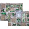 Russo Tessuti Set Copriforno + Coprifornello 5 Fuochi Piano Cottura Shabby Cuore Allungato-Verde