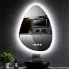 wowspeed Specchio da bagno con luci LED da parete, antiappannamento, dimmerabile in 3 colori, LED, vetro temperato HD, specchio intelligente, bagno, 50 x 70 cm