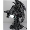 FÉERIES ET MERVEILLES STATUETTA DRAGON, LAMPADA DRAGON (HT 31 CM), FIGURINE DRAGON