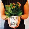 Generico Vaso per fiori regalo per la maestra Bimbi Allegri Vasetto personalizzato con classe e i nomi dei bambini