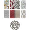 IlGruppone Telo Arredo in Cotone Panama Stampato Varie Fantasie GrandFoulard Copridivano Copriletto Sofà Prodotto Italiano Singolo e Matrimoniale - Renage Tortora - 1 Posto