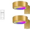 HADAVAKA Luci Per Quadri Da Parete, Luci Per Quadri Senza Fili Con Telecomando, Magnetiche Da Parete Con 3 Colori, Per Cornici D'arte A Led Per, Per Cornici D'arte (Gold,RGB)