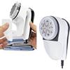 Rosvola Levapelucchi Elettrico, Lama in Acciaio a Sei Lame in Acciaio Inossidabile, Alimentatore in Linea, Levapelucchi per Vestiti (Spina UE 220V)