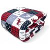 Tex family Trapunta Fiocco Quadri Grigio - Piumone Invernale Microfibra Anallergica 300 g/m², Patchwork Nordico, Made in Italy - 2 PIAZZE