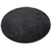casa pura Tappeto da bagno rotondo 120 cm, grigio scuro, morbido tappeto da bagno Shaggy, tappetino da bagno, antiscivolo, lavabile, tappetino da doccia, tappetino per bagno e doccia