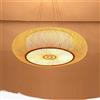 FUMIMID E27 Lampada a Sospensione Lampada da Soffitto Lampadario di Bambù Naturale Rattan Creativo Handmade Paralume Camera Soggiorno Sala Da Pranzo Lampada Vintage Bamboo Lanterna a Sospensione, 60cm