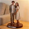Smile lab Statuetta Personalizzata con Foto per Coppia, Figurina Personalizzata, Regalo Romantico per San Valentino, Anniversario, Compleanno, Matrimonio, Decorazione Casa Ufficio per Lui e Lei