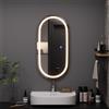 Vicco Specchio bagno Miral, Vetro, 80 x 40 cm con illuminazione frontale, adatto al montaggio a parete per ambienti umidi