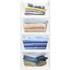 LANTUS Organizer per cassetti per armadio, cassetto, abbigliamento, conservazione di vestiti e armadi, in plastica - 33,5 x 43 x 72 cm, 4 (1 pezzo) - Bianco