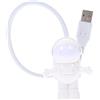 OSALADI 1pezzi Lampada da Tavolo LED Clip e Design Astronauta Illuminazione da Lettura Protezione Occhi Luce Notturna per Camera da Letto Casa Aula