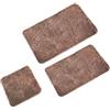 WohnDirect Tappeti Bagno Marrone Set 3 - Tre tappetini da Bagno 45x45-50x80-60x100cm - Antiscivolo + Lavabile - tappeti Bagno 3 Pezzi