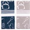 BOSKIMO Strofinacci Cucina Cotone Premium - Set da 4 Canovacci Assorbenti in Spugna e Microfibra - Asciugapiatti di Alta Qualità - Prodotto in Portogallo