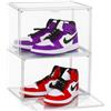 HAND Espositore per Scarpe Trasparente in Acrilico Rigido - Box Impilabile con Chiusura Magnetica, Scatola Porta Scarpe Salvaspazio per Sneakers, Borse e Accessori (2 Box, LARGE)