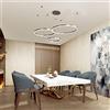 FUMIMID Lampadario Sospensione LED Lampada Soggiorno Lampadario Dimmerabile Con Telecomando Lampade Sospensione Moderne Tavolo Pranzo Soffitto Luminoso Acrilico Rotondo in Alluminio,Marrone,3laps20+40+60cm