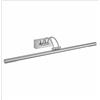 PAPUQ Applique LED da parete per illuminare quadri, specchi, murales, 12 W, stile tradizionale ed elegante, tono di luce calda 3000 K, nichel opaco, completamente articolato e girevole. 68 cm