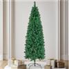 tectake® Albero di Natale Artificiale, Albero di Natale Realistico con Aghi in PVC, Albero Natale con Supporto in Legno, Ideale per Decorazioni Casa Moderna - Verde, 150 cm / 562 punte