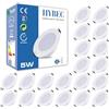 HYBEC - Downlight led soffitto da incasso, Downlight 5 W, Faretto interno soffitto, Driver incluso, luce neutra 4000ºK* (Pack 20)