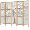 murando - Paravento da Interno Fiori 225x172 cm XXL 5 Pannelli Divisori Stampa Unilaterale su Tela in TNT Separe Divisorio per Ambienti Ufficio Paraventi Decorazioni Legno Elegante - b-B-0475-bh-c
