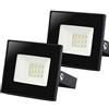 BAKAJI Set 2 Fari Led Esterno 10W Luce Bianco Freddo 6500K Ultra-Luminoso 1000LM Lampada Faro Faretto Slim da Giardino Illuminazione di Sicurezza Faretti Risparmio Energetico Basso Consumo IP65